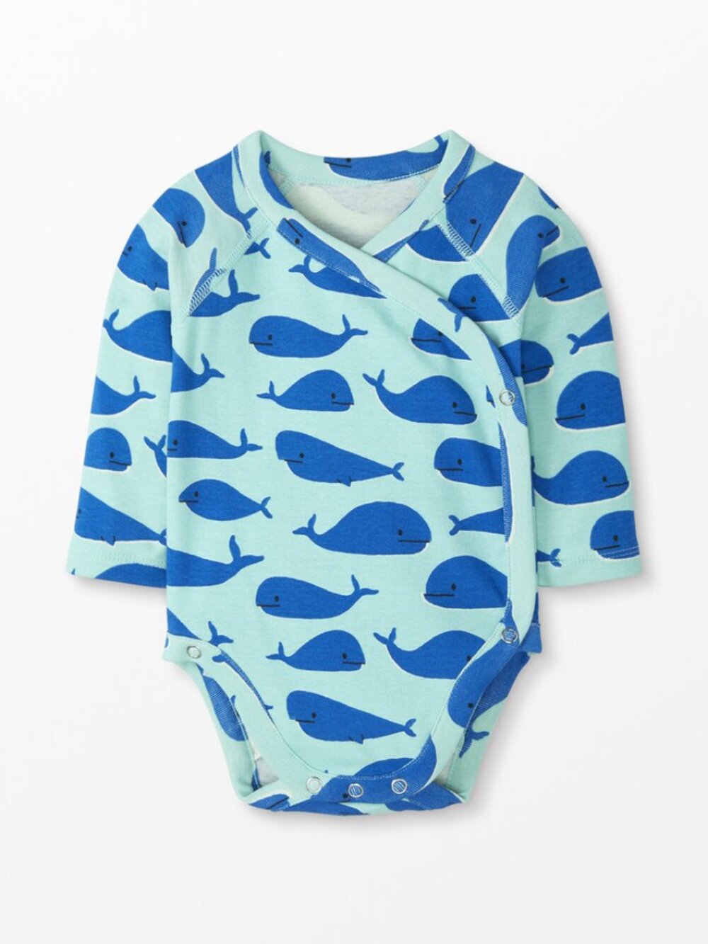 Hanna Andersson:Baby Boy/Girl Organic Cotton Whale Print LS Bodysuit NEW